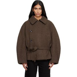 LEMAIRE LEMAIRE Brown Short Wrap Coat