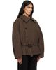 LEMAIRE LEMAIRE Brown Short Wrap Coat - 2