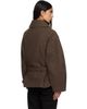 LEMAIRE LEMAIRE Brown Short Wrap Coat - 3