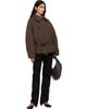 LEMAIRE LEMAIRE Brown Short Wrap Coat - 4