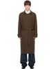 LEMAIRE LEMAIRE Brown Wrap Double Wool Coat - 1