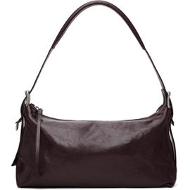 LEMAIRE LEMAIRE Burgundy Belted Baguette Bag
