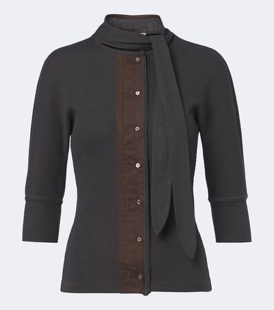 Lemaire Lemaire Cotton and linen-blend jersey T-shirt
