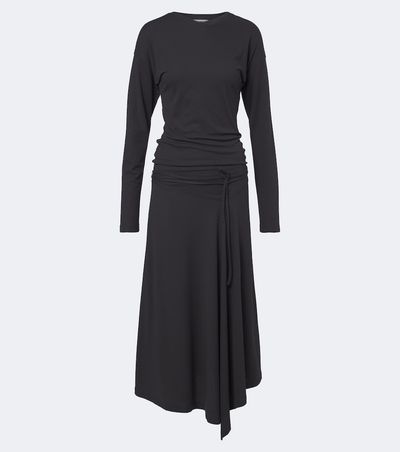 Lemaire Lemaire Cotton jersey crêpe midi dress