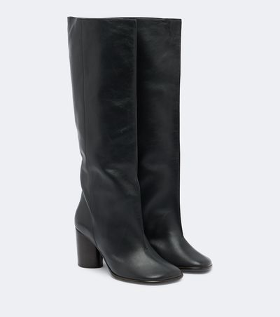 Lemaire Lemaire Crease leather knee-high boots