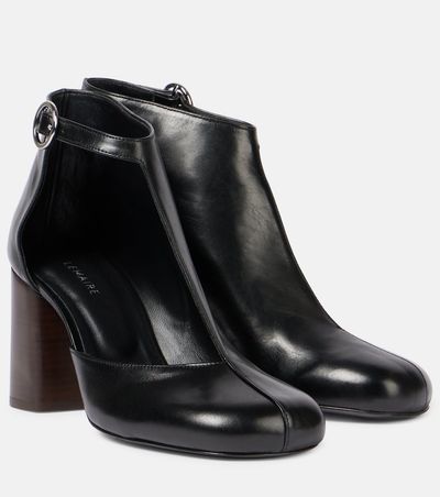 Lemaire Lemaire Cutout leather ankle boots