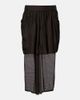 Lemaire Lemaire Draped semi-sheer silk midi skirt - 1