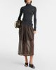Lemaire Lemaire Draped semi-sheer silk midi skirt - 2
