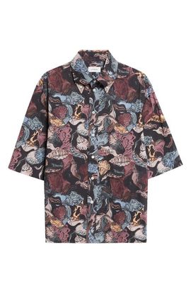 Lemaire Lemaire Floral Short Sleeve Button-Down Shirt