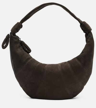 Lemaire Lemaire Fortune Croissant Small suede shoulder bag