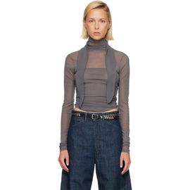 LEMAIRE LEMAIRE Gray Ballerina Scarf Blouse