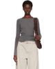LEMAIRE LEMAIRE Gray Ballerina Wrap Blouse - 1