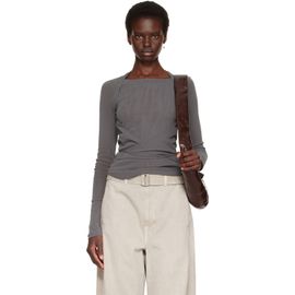 LEMAIRE LEMAIRE Gray Ballerina Wrap Blouse