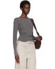 LEMAIRE LEMAIRE Gray Ballerina Wrap Blouse - 2