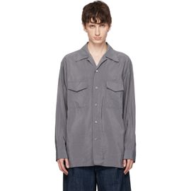 LEMAIRE LEMAIRE Gray Convertible Collar Dry Silk Shirt