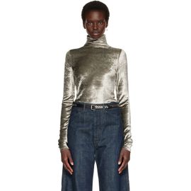 LEMAIRE LEMAIRE Gray Fitted Stand Collar Turtleneck