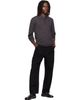 LEMAIRE LEMAIRE Gray Long-Sleeve Fine Mouliné Merino Wool Polo - 4