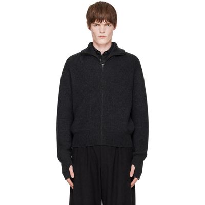 LEMAIRE LEMAIRE Gray Zipped Cardigan Sweater