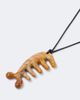 Lemaire Lemaire Gua Sha leather necklace with yellow jasper - 4