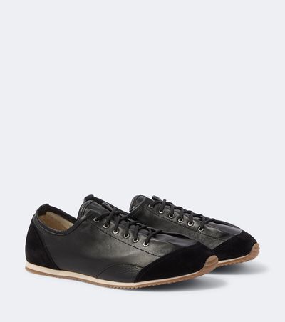 Lemaire Lemaire Gummy Grips suede-trimmed leather sneakers