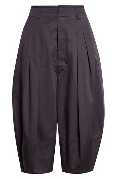 Lemaire Lemaire High Waist Volume Cotton Sateen Crop Pants