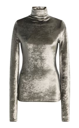 Lemaire Lemaire HighNeck Metallic Velvet Top