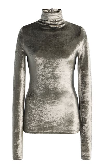 Lemaire Lemaire HighNeck Metallic Velvet Top