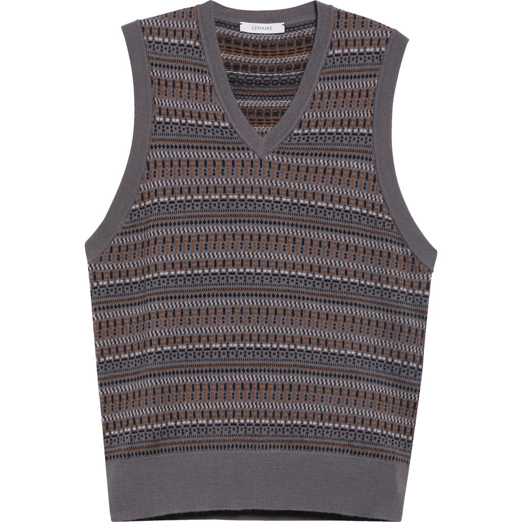Lemaire Lemaire Jacquard Wool Blend Sweater Vest