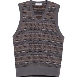 Lemaire Lemaire Jacquard Wool Blend Sweater Vest