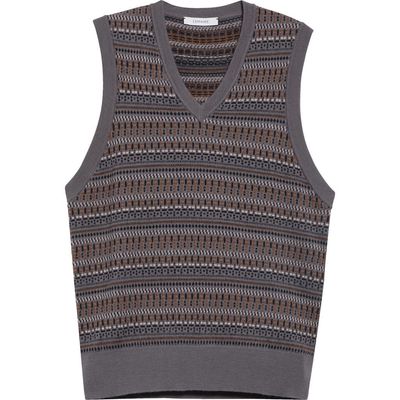 Lemaire Lemaire Jacquard Wool Blend Sweater Vest