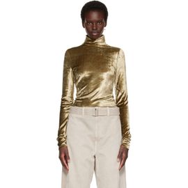 LEMAIRE LEMAIRE Khaki Fitted Stand Collar Turtleneck