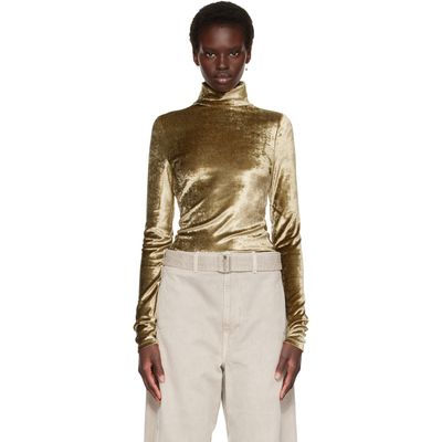 LEMAIRE LEMAIRE Khaki Fitted Stand Collar Turtleneck