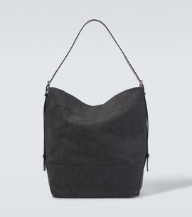 Lemaire Lemaire Leather-trimmed canvas tote bag