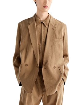 Lemaire Lemaire Light Double Breasted Silk Blend Jacket