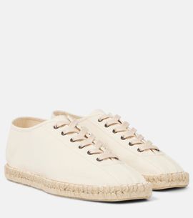 Lemaire Lemaire Linoleum canvas lace-up espadrilles