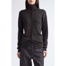 Lemaire Lemaire Merino Wool Mock Neck Cardigan