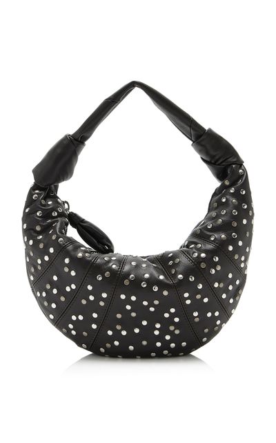 Lemaire Lemaire Mini Fortune Croissant Studded Leather Hobo Bag