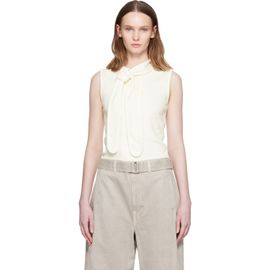 LEMAIRE LEMAIRE Off-White Asymmetrical Fitted Tank Top