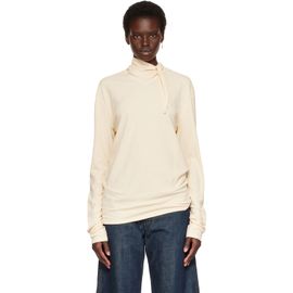 LEMAIRE LEMAIRE Off-White Long-Sleeve Scarf T-shirt