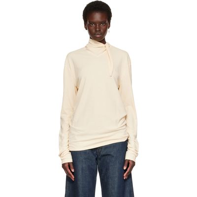 LEMAIRE LEMAIRE Off-White Long-Sleeve Scarf T-shirt