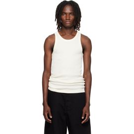 LEMAIRE LEMAIRE Off-White Ribbed Jersey Tank Top