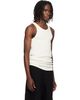 LEMAIRE LEMAIRE Off-White Ribbed Jersey Tank Top - 2