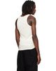 LEMAIRE LEMAIRE Off-White Ribbed Jersey Tank Top - 3