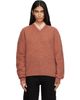 LEMAIRE LEMAIRE Pink V-Neck Sweater - 1