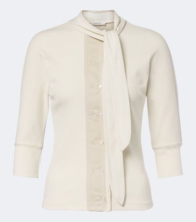 Lemaire Lemaire RIbbed-knit cotton and linen top