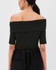 Lemaire Lemaire Short Sleeve Twisted Top Black - 3