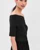 Lemaire Lemaire Short Sleeve Twisted Top Black - 4