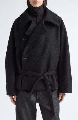 Lemaire Lemaire Short Wool & Alpaca Wrap Coat