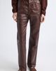 Lemaire Lemaire Straight Leg Leather Pants - 1