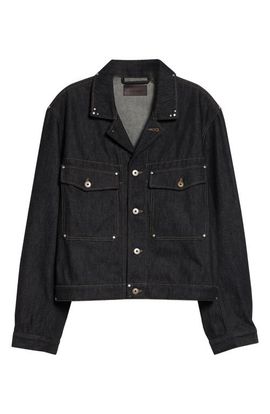 Lemaire Lemaire Studded Denim Trucker Jacket
